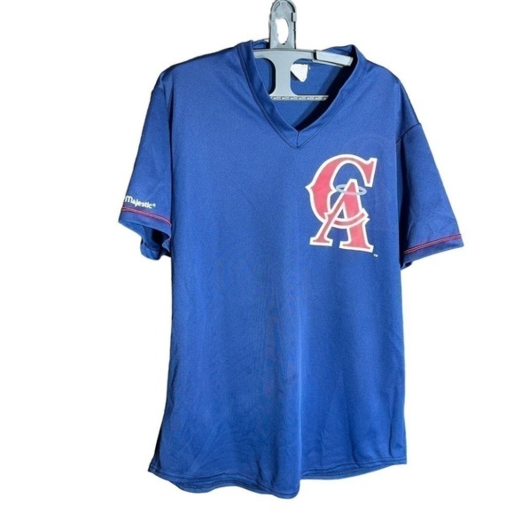 Vintage Majestic‎ MLB Anaheim Angels Jersey Size XL Blue Made in the USA